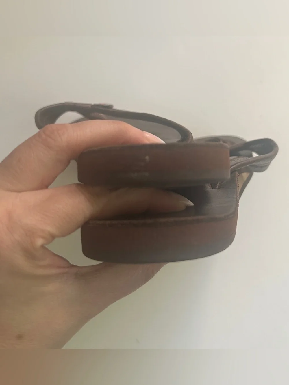 Rainbow Leather Sandals Single Layer